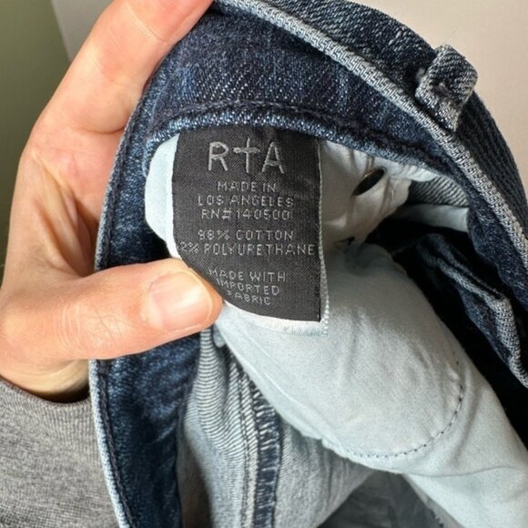 RTA Distressed Denim Cut Off Jean Shorts Size 26 - Picture 4 of 6